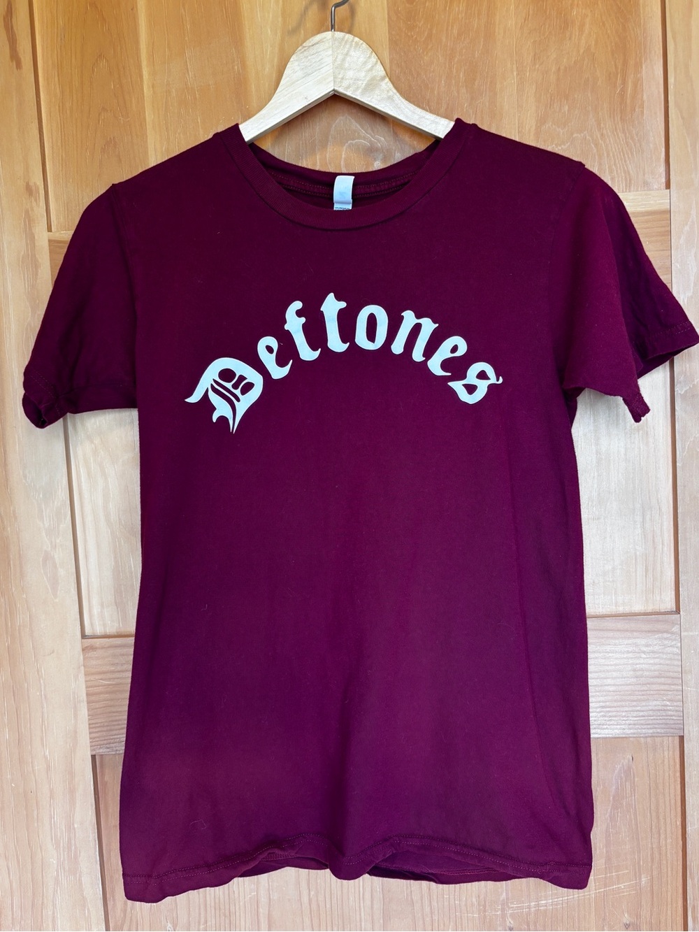 🌺🌺🌺3/25 Deftones Short Sleeve Logo Tee - Burgundy